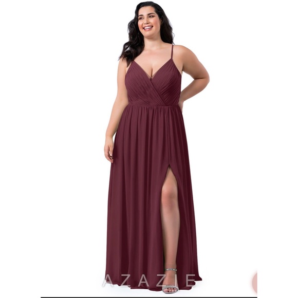 Azazie Gracie Bridesmaid Dress in Cabernet - Picture 5 of 12